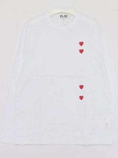 For Red Heart Long Sleeve T Shirt P1T3393 WHITE - COMME DES GARCONS - BALAAN 2