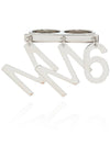 MM6 Margiela SILVER DOUBLE RING WITH CHARM - MAISON MARGIELA - BALAAN 2