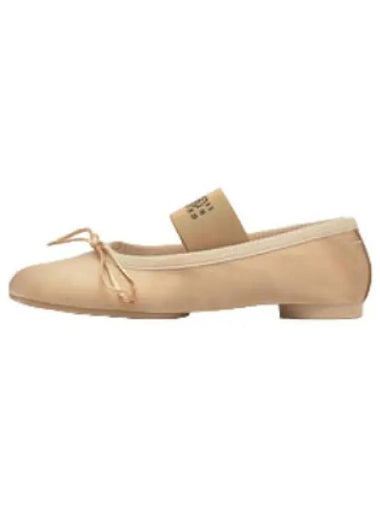 MM6 Number Logo Ballet Flats Cuban Sand Shoes - MAISON MARGIELA - BALAAN 1