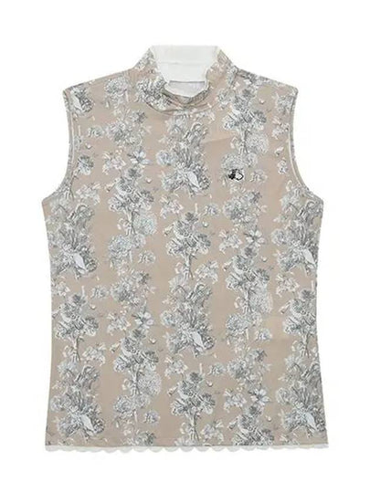 Bouquet Print Sleeveless 9832LAPFBEIGE - BLACK&WHITE - BALAAN 2