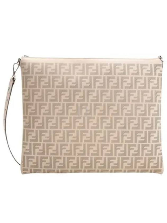 After FF Leather Shoulder Bag White - FENDI - BALAAN 2