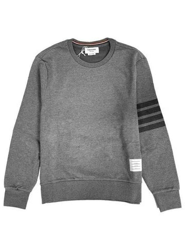 MJT248A Diagonal armband crew neck loopback sweatshirt 270267 1008631 - THOM BROWNE - BALAAN 1