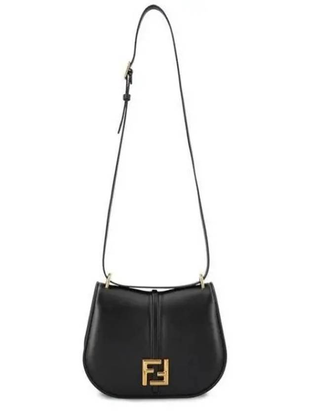 C'Mon Medium Leather Shoulder Bag Black - FENDI - BALAAN 2