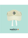 Logo sun cap visor beige orange label girlish ribbon sun cap EC00705 - MAHES - BALAAN 2