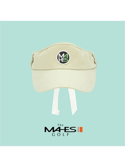 Logo sun cap visor beige orange label girlish ribbon sun cap EC00705 - MAHES - BALAAN 2