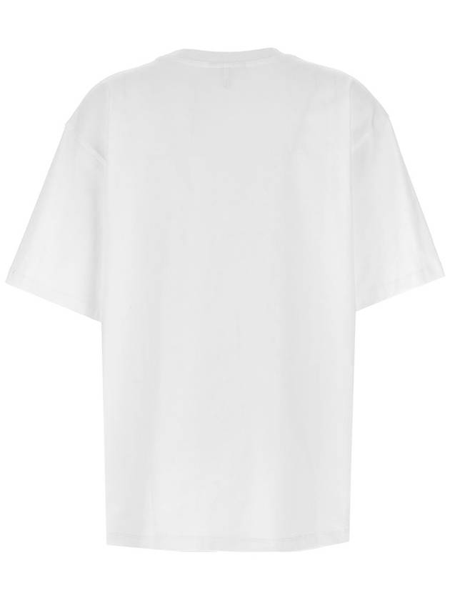 Heavy Cotton Drop Shoulder Heart Short Sleeve T-Shirt White - GANNI - BALAAN 3