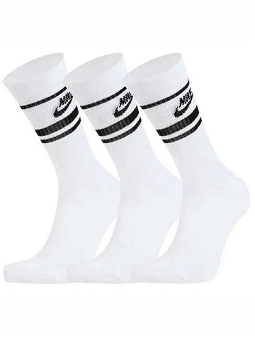 Sportswear Everyday Essential Crew Socks 3 Pack White - NIKE - BALAAN 1