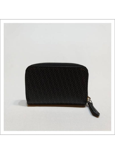 Micro FF Logo Zipper Coin Wallet Black - FENDI - BALAAN 2