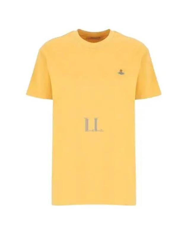 ORB Logo Cotton Short Sleeve T-Shirt Yellow - VIVIENNE WESTWOOD - BALAAN 2