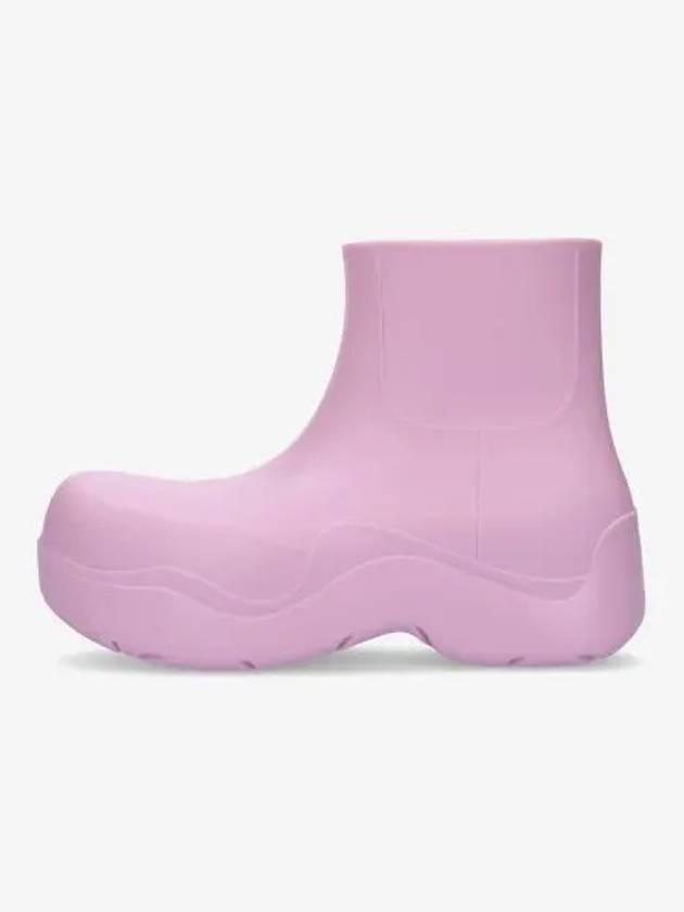 Puddle Rubber Ankle Rain Boots Pink - BOTTEGA VENETA - BALAAN 2