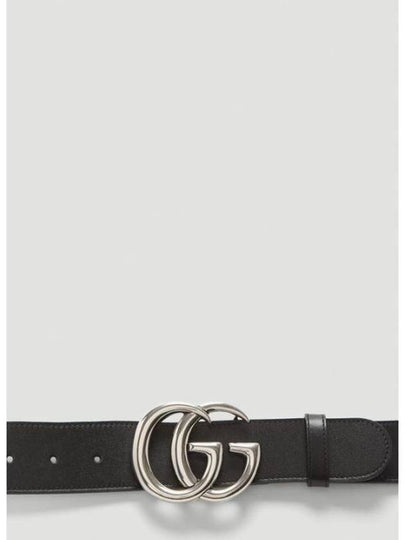 GG Marmont Wide Leather Belt Black - GUCCI - BALAAN 2