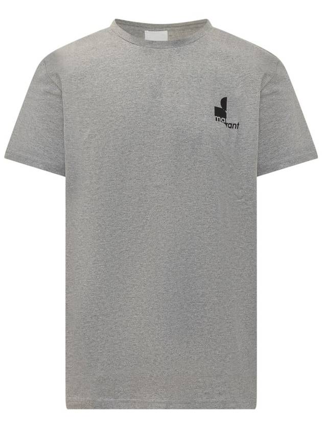 Zafferh Logo Print Short Sleeve T-Shirt Light Grey - ISABEL MARANT - BALAAN 2