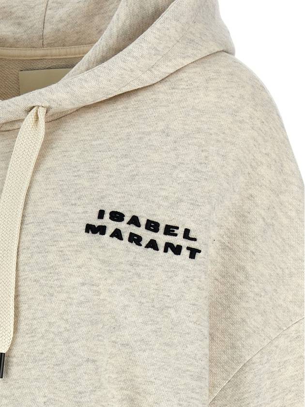 Solena Embroidered Logo Oversized Hoodie Ecru - ISABEL MARANT - BALAAN 5