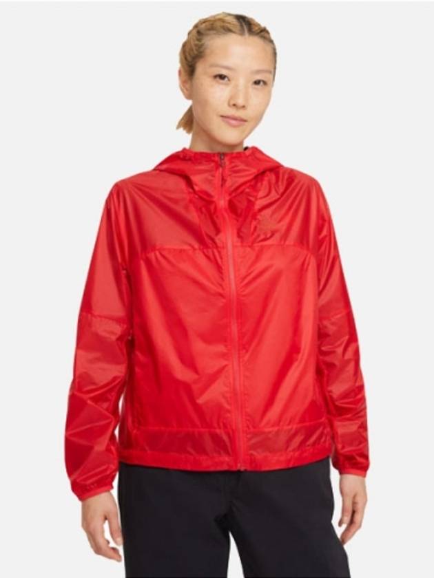 ACG Logo Windproof Cinder Zip-Up Hoodie Red - NIKE - BALAAN 2