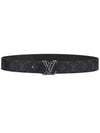 Initials Logo 40mm Reversible Leather Belt Black - LOUIS VUITTON - BALAAN 3