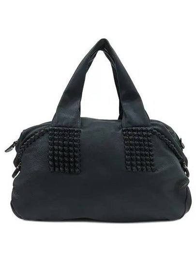 Ferragamo 21 A737 FLORIANA Black leather weaving tote bag - SALVATORE FERRAGAMO - BALAAN 2