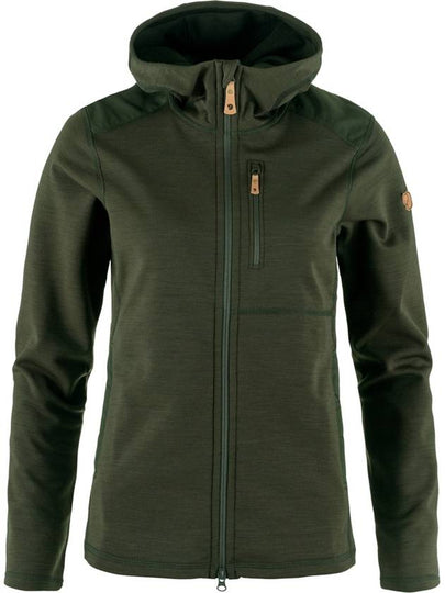 Women's Keb Fleece Hoodie Deep Forest - FJALL RAVEN - BALAAN 2