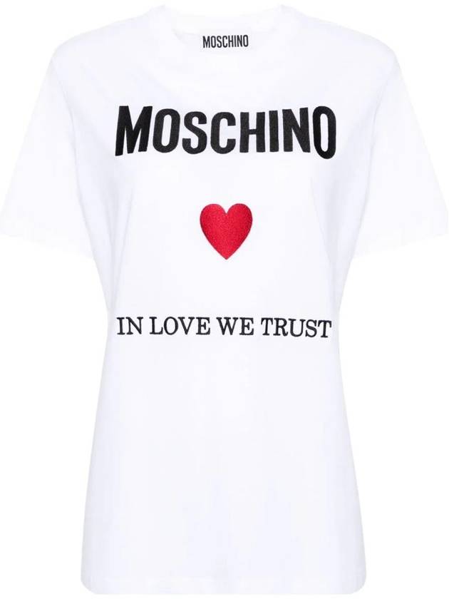 Moschino In Love We Trust T-Shirt - MOSCHINO - BALAAN 1