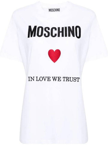 Moschino In Love We Trust T-Shirt - MOSCHINO - BALAAN 1