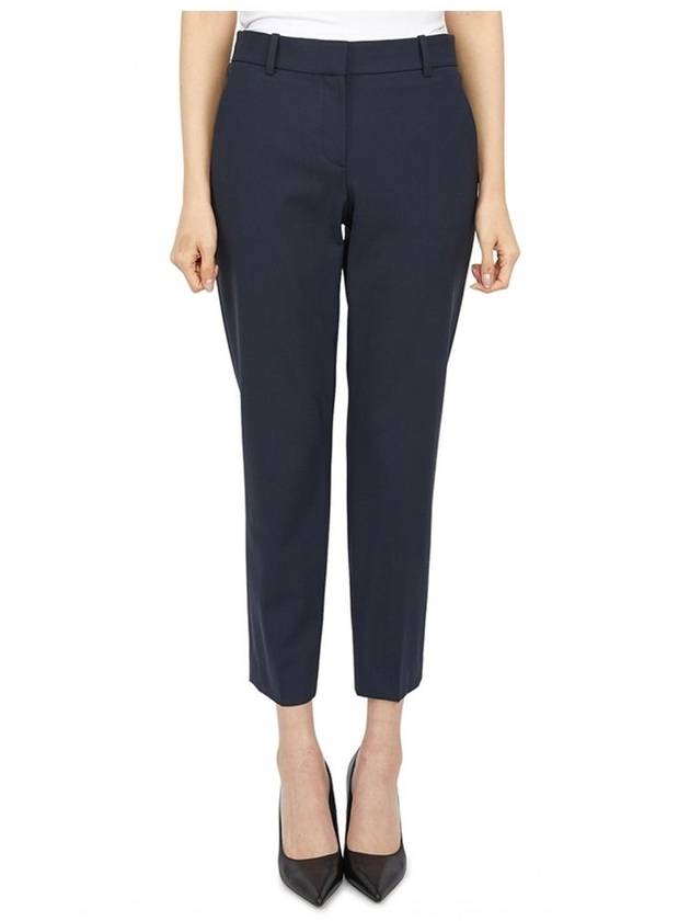 Women's Good Wool Treeca Crop Pants Navy - THEORY - BALAAN 2