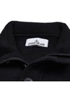 Wappen Patch Half Button Lambswool Knit Top Black - STONE ISLAND - BALAAN 5