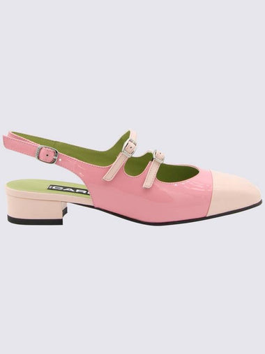 Carel Paris Pink And Nude Leather Abricot Flats - CAREL - BALAAN 1