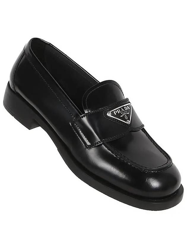 Unlined Brushed Leather Loafers Black - PRADA - BALAAN 2