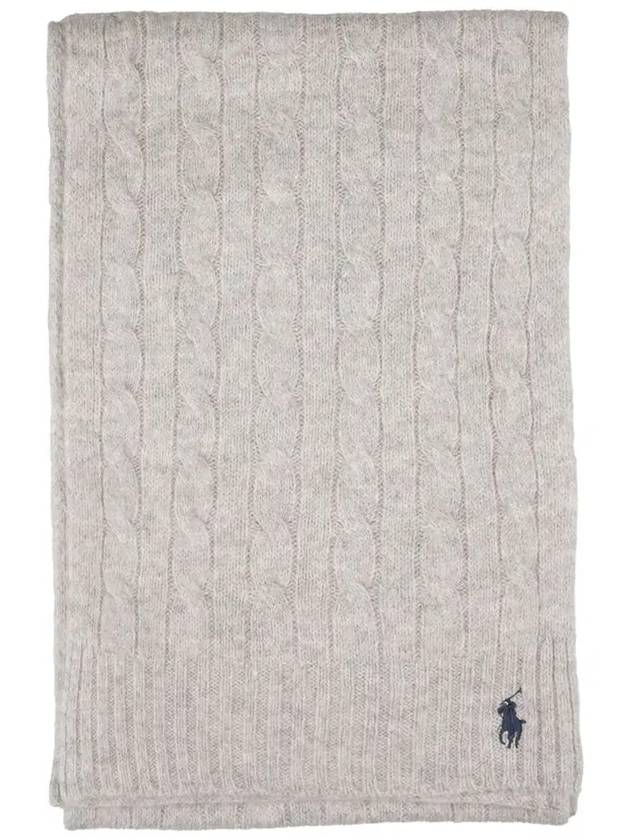 Muffler Scarf 455956296 004 SOFT GRAY - POLO RALPH LAUREN - BALAAN 4