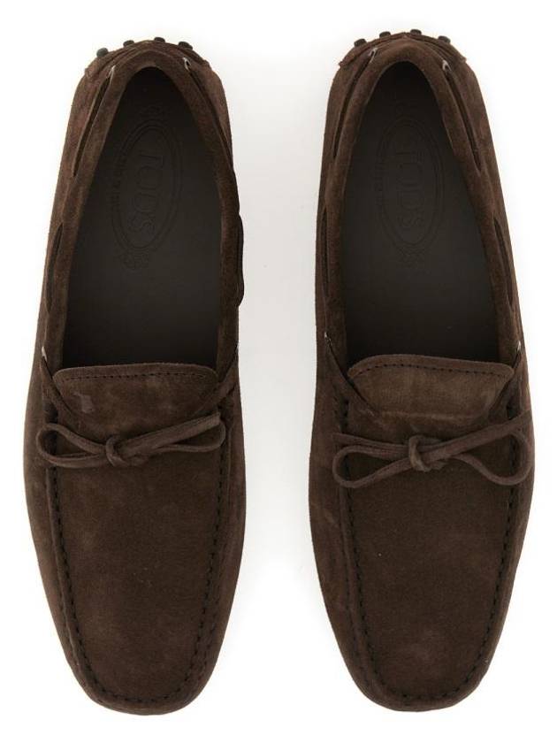 Men's Gommino Suede Driving Shoes Brown - TOD'S - BALAAN 3