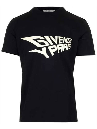 Extreme Logo Print Short Sleeve T-Shirt Black - GIVENCHY - BALAAN 1