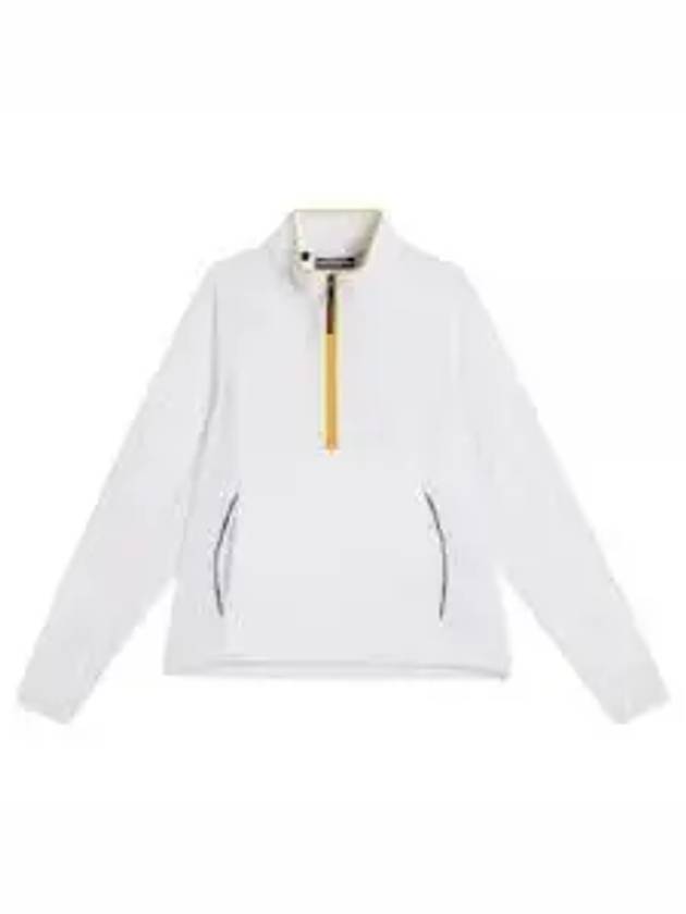 Cash Half Zip Track Long Sleeve T-Shirt White - J.LINDEBERG - BALAAN 2