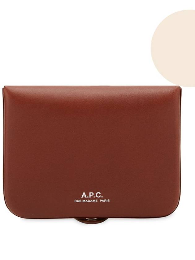 Josh Leather Coin Wallet Hazelnut - A.P.C. - BALAAN 3