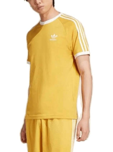 3 Stripe Classic Short Sleeve T-shirt Yellow - ADIDAS - BALAAN 1