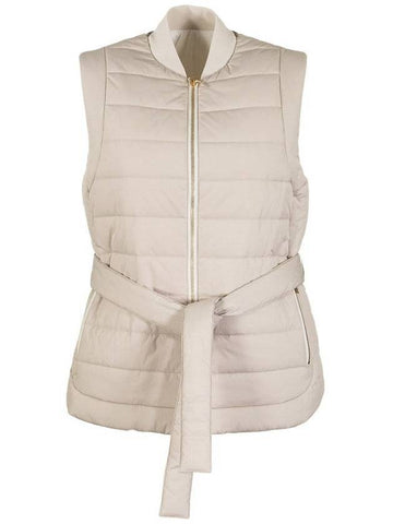 Reversible Belted Down Padded Vest Panama - BRUNELLO CUCINELLI - BALAAN 1