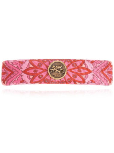 Etro Hair Clip With Logo-shaped Applique, Women's, Pink - ETRO - BALAAN 1