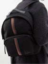 Paul Smith signature stripe logo patch leather trim backpack - PAUL SMITH - BALAAN 5