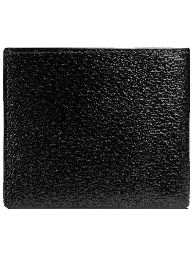 GG Marmont Leather Bi Fold Wallet Black Gold - GUCCI - BALAAN 3