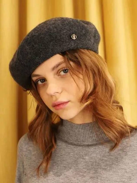 Wool100 Charcoal Beret Wool100 Charcoal Beret - DAMAGE MNEMONIC - BALAAN 2