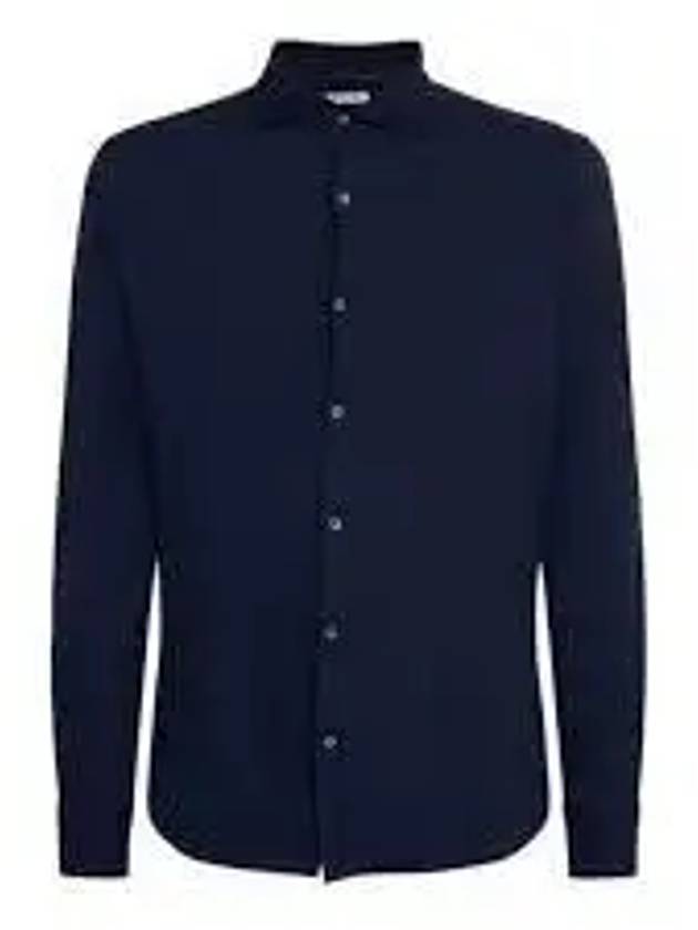 Andrew Cashmere Silk Long Sleeve Shirt Navy - LORO PIANA - BALAAN 2