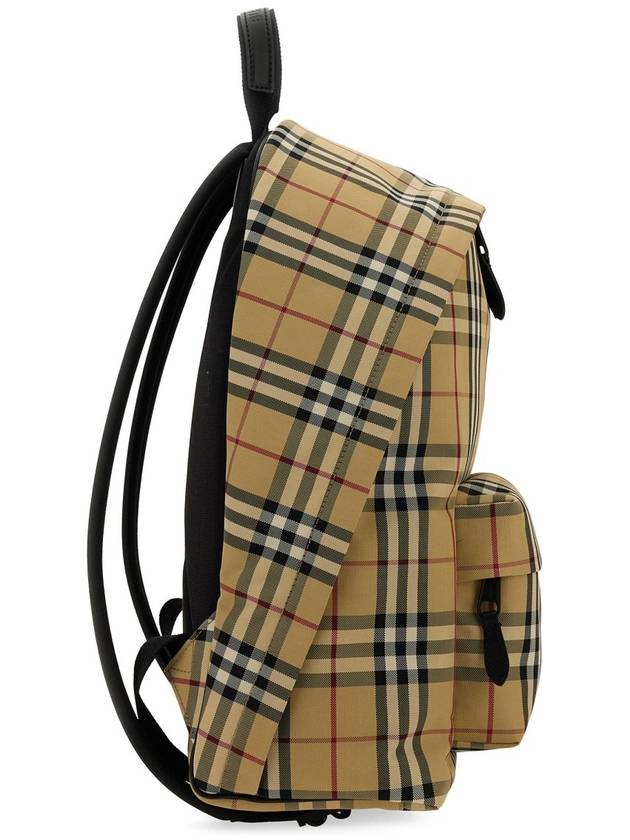 Vintage Check Motif Nylon Backpack Beige - BURBERRY - BALAAN 4