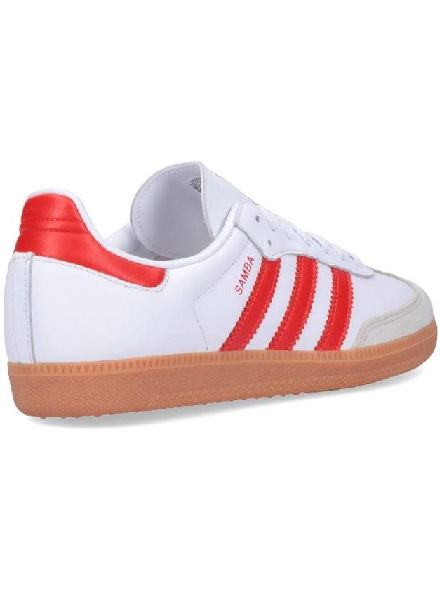 Samba OG Leather Low Top Sneakers Red Cloud White - ADIDAS - BALAAN 5