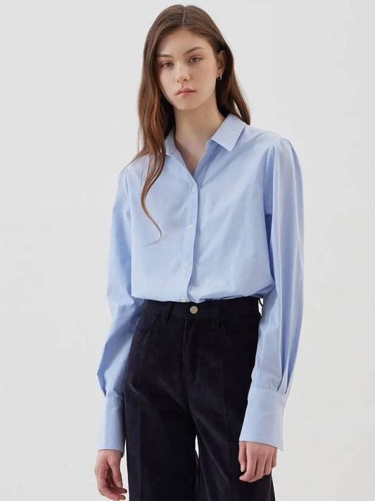 Classic Open Collar Shirt Sky Blue - LESEIZIEME - BALAAN 2