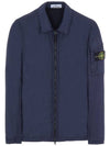 Crinkle Reps Nylon Garment Dyed Overshirt Zip Up Jacket Navy - STONE ISLAND - BALAAN 2