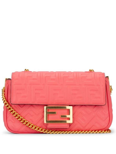 Baguette Medium Nappa Leather Chain Shoulder Bag Pink - FENDI - BALAAN 2