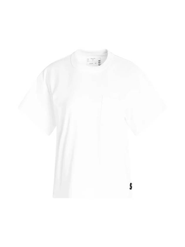 Cotton Jersey Short Sleeve T-Shirt White - SACAI - BALAAN 1