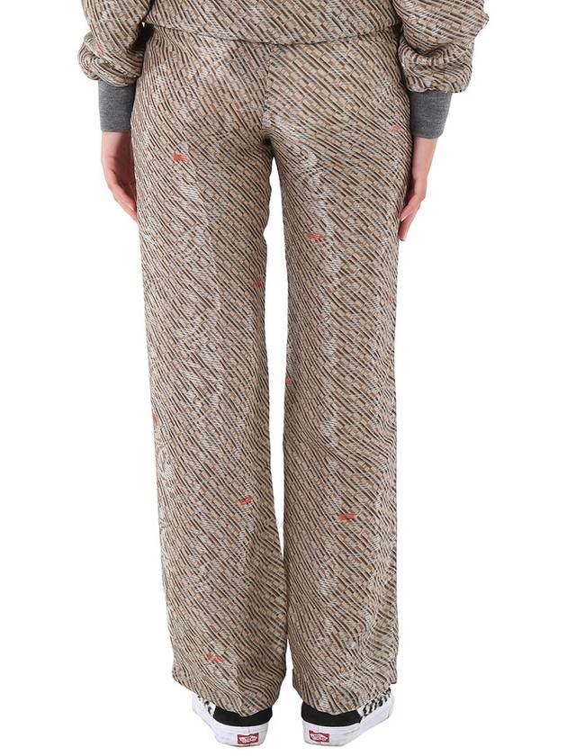 System Ladies Beige Glossy Printed Pants, Brand Size 34 (US Size 4) - SYSTEM - BALAAN 3