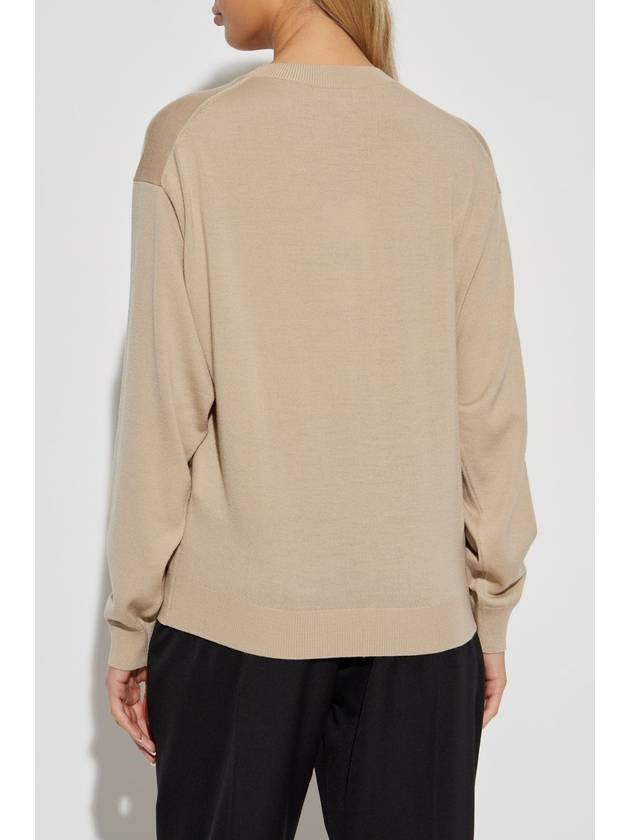 Boke Flower Embroidery Wool Knit Top Beige - KENZO - BALAAN 5