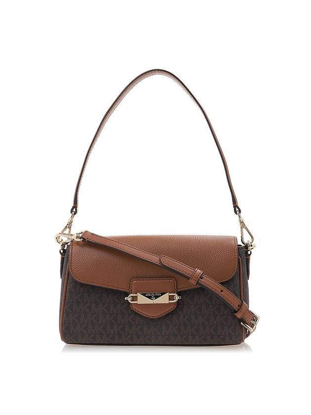 Fleur Small Logo Color Block Cross Bag Black Brown - MICHAEL KORS - BALAAN 2