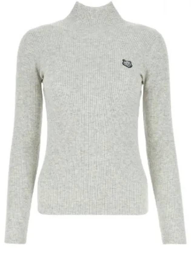 Bold Fox Head Patch Turtleneck Light Grey Melange - MAISON KITSUNE - BALAAN 2