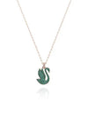 Women's Iconic Swan Pendant Medium Necklace Green - SWAROVSKI - BALAAN 1